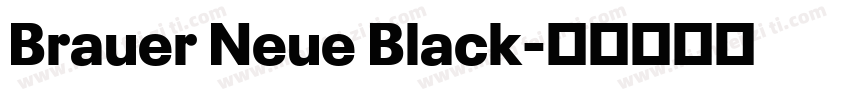 Brauer Neue Black字体转换